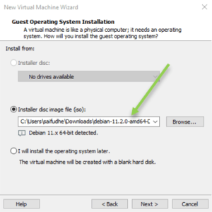 Attachment of the ISO image