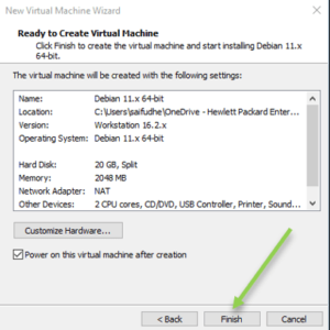 How to install Debian 11 on a VMware workstation