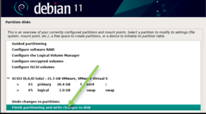 Disk partitioning How to install Debian 11 on a VMware workstation