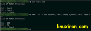 Sed command in Linux