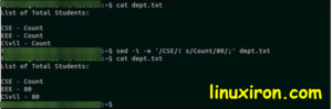 Sed command in Linux