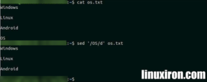 Sed command in Linux